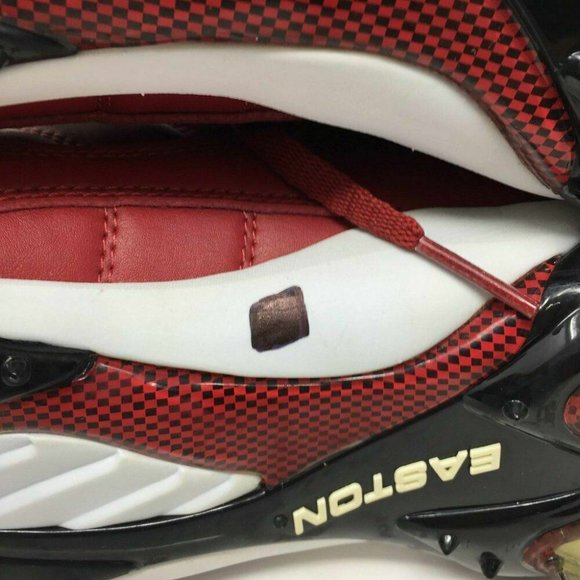 Easton Mens Baseball Metal Low Cleats US 15 EUR‎ 50.5 M33201 Spikes Red NEW - Picture 9 of 10